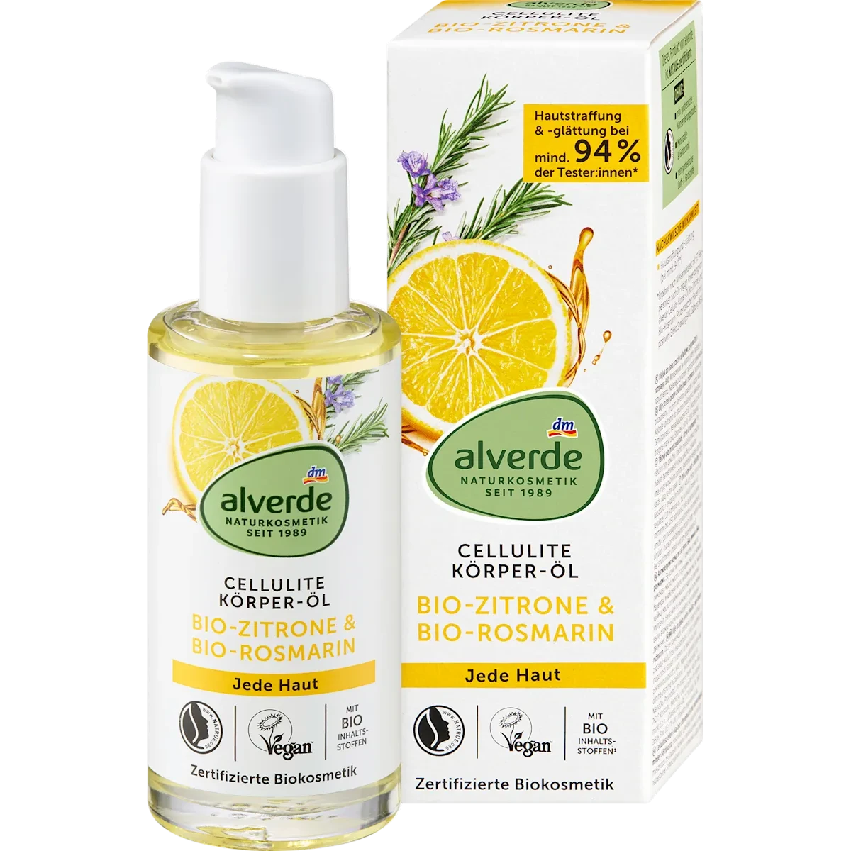 Alverde Cellulite Body Oil Citrus & Rosemary, 100ml – German Drugstore