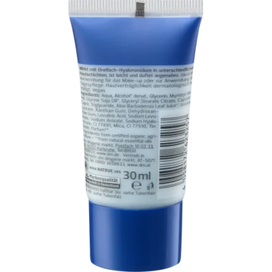 Alverde Hydro Primer with Triple Hyaluronic Acid, 30 ml Alverde Hydro Primer with Triple Hyaluronic Acid, 30 ml - Backside