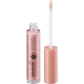 Alverde Lipgloss 3D-Effect 02 Pink Crush – 5 ml – shimmering multi-color glitter gloss