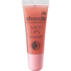 Alverde Juicy Lips Rosehip lip gloss – 8 ml – high-gloss hydration