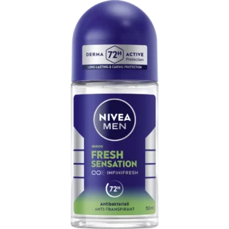 Nivea Men Fresh Sensation Roll On, 50ml NIVEA MEN Fresh Sensation Roll-On front packaging