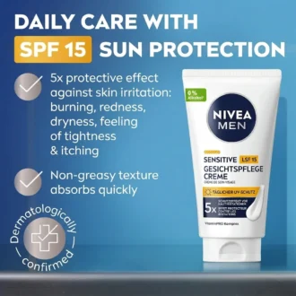 NIVEA MEN Sensitive Face Cream SPF 15