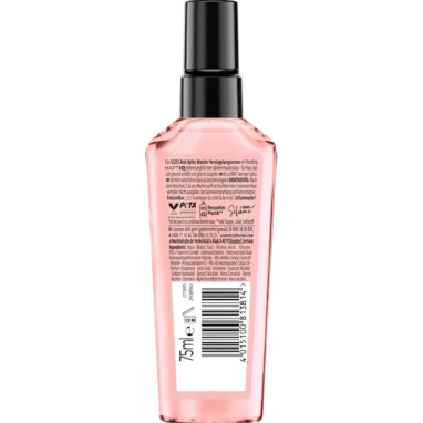 Gliss Kur Anti-Split Sealing Serum, 75ml Schwarzkopf Gliss Anti-Split Wonder Serum - ingredients & usage instructions label