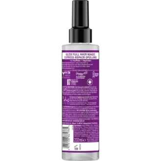 Schwarzkopf Gliss Full Hair Magic Express-Repair Conditioner usage directions and ingredients