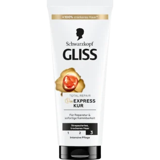 Schwarzkopf Gliss Kur Total Repair 1-Min Express Treatment, 200ml, Smooths Hair