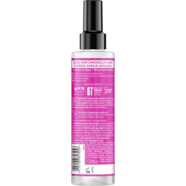 Schwarzkopf Gliss Seductively Long Express Repair, 200ml Gliss Seductively Long Express Repair Spray Conditioner 200 ml ingredients and usage instructions