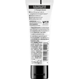 Schwarzkopf Gliss Total Repair Hair Tip Fluid 50 ml - Ingredients and usage instructions