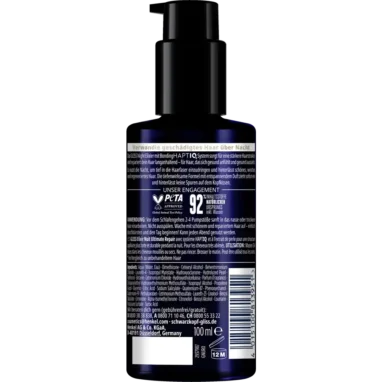 Schwarzkopf Gliss Ultimate Repair Night Elixir, 100ml Schwarzkopf Gliss Night Elixir Ultimate Repair ingredients and usage instructions