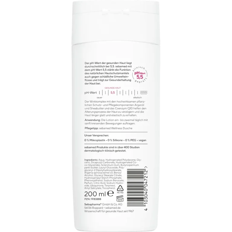 Sebamed Anti-Aging Body Lotion Q10 – 200 ml - Backside