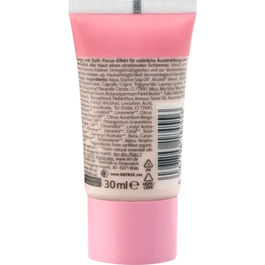 alverde Mineral Face Primer back label showing ingredients