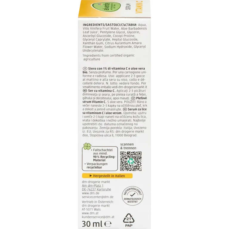 alverde Vitamin C Serum Ingredients