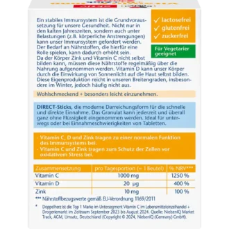 Doppelherz Vitamin C 1000 + D3 + Zinc Depot ingredients and dosage instructions