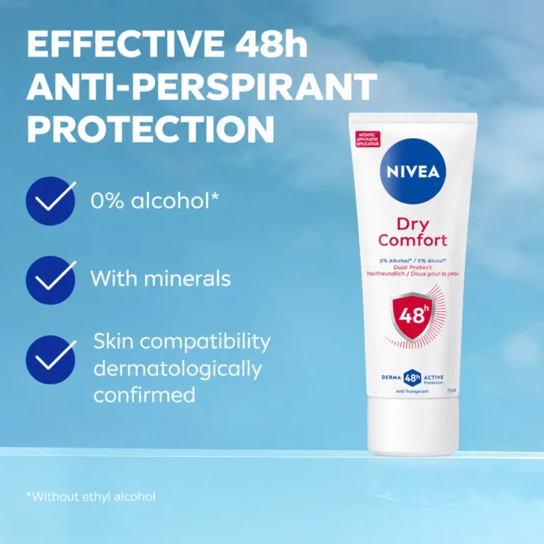 Nivea Dry Comfort Plus Deo Cream Anti-Transpirant, 75ml - Image 4