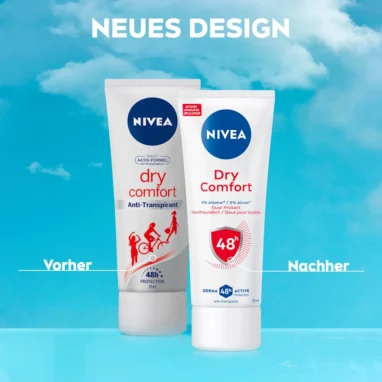 Nivea Dry Comfort Plus Deo Cream Anti-Transpirant, 75ml - New Design