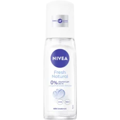 Front view of NIVEA Fresh Natural Deo Spray 75 ml bottle