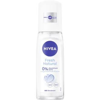 Front view of NIVEA Fresh Natural Deo Spray 75 ml bottle
