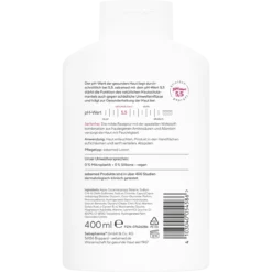 Sebamed Fresh Shower Gel, 400ml - Backside Ingredients