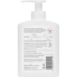 Sebamed Intimate Wash Gel back label showing ingredients and usage