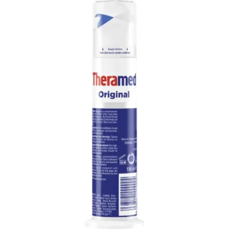 Theramed Flurid Original Dispenser back label ingredients and usage instructions