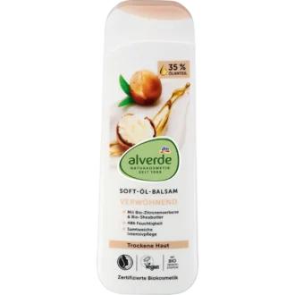 Alverde Soft Oil Balm Lemon Verbena & Sheabutter, 250ml Alverde Soft Oil Balm with lemon verbena and shea butter for dry skin