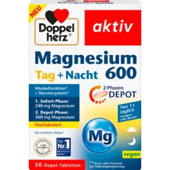 Doppelherz Magnesium 600 Day + Night Depot, 30 Tablets