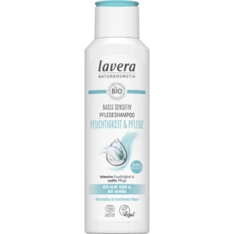 Lavera basis sensitiv moisturizing shampoo front label sensitive care