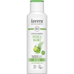 Lavera Fresh & Balance Shampoo front label natural shampoo