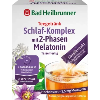 Bad Heilbrunner Sleep Complex Tea with 2-Phase Melatonin, 10 Sachets