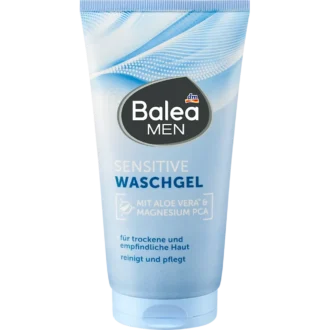 Balea Men Sensitive Wash Gel, 150 ml Balea MEN wash gel Sensitive 150 ml front packaging men’s facial wash gel