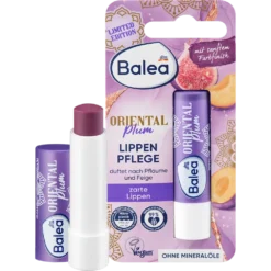 Balea Oriental Plum lip balm 4.8 g front packaging tinted balm