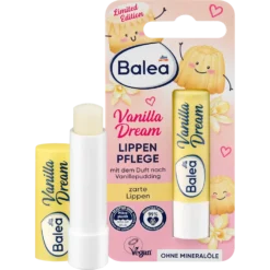 Balea Lip Care Vanilla Dream front packaging vegan vanilla lip balm