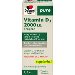 Doppelherz Pure Vitamin D3 2000 IU Drops, 9.2 ml