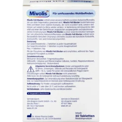 Mivolis Fat Blocker DM, 30 Tablets Backside
