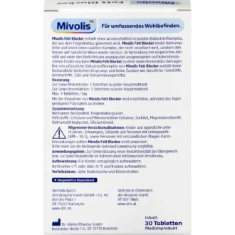 Mivolis Fat Blocker DM, 30 Tablets Backside