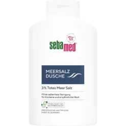 Sebamed Dead Sea Salt body care product front packaging for dry sensitive skin