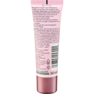 alverde NATURKOSMETIK Tinted Day Cream Clear Beauty back label