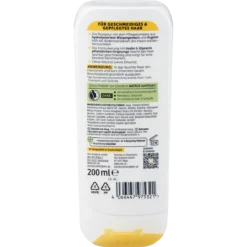 Back of alverde Nutri Care Conditioner 200 ml with ingredients and usage information