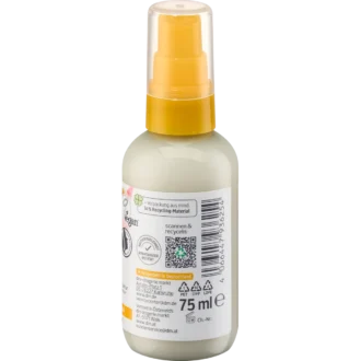 alverde Nutri Care Hair Serum ingredients and usage back label