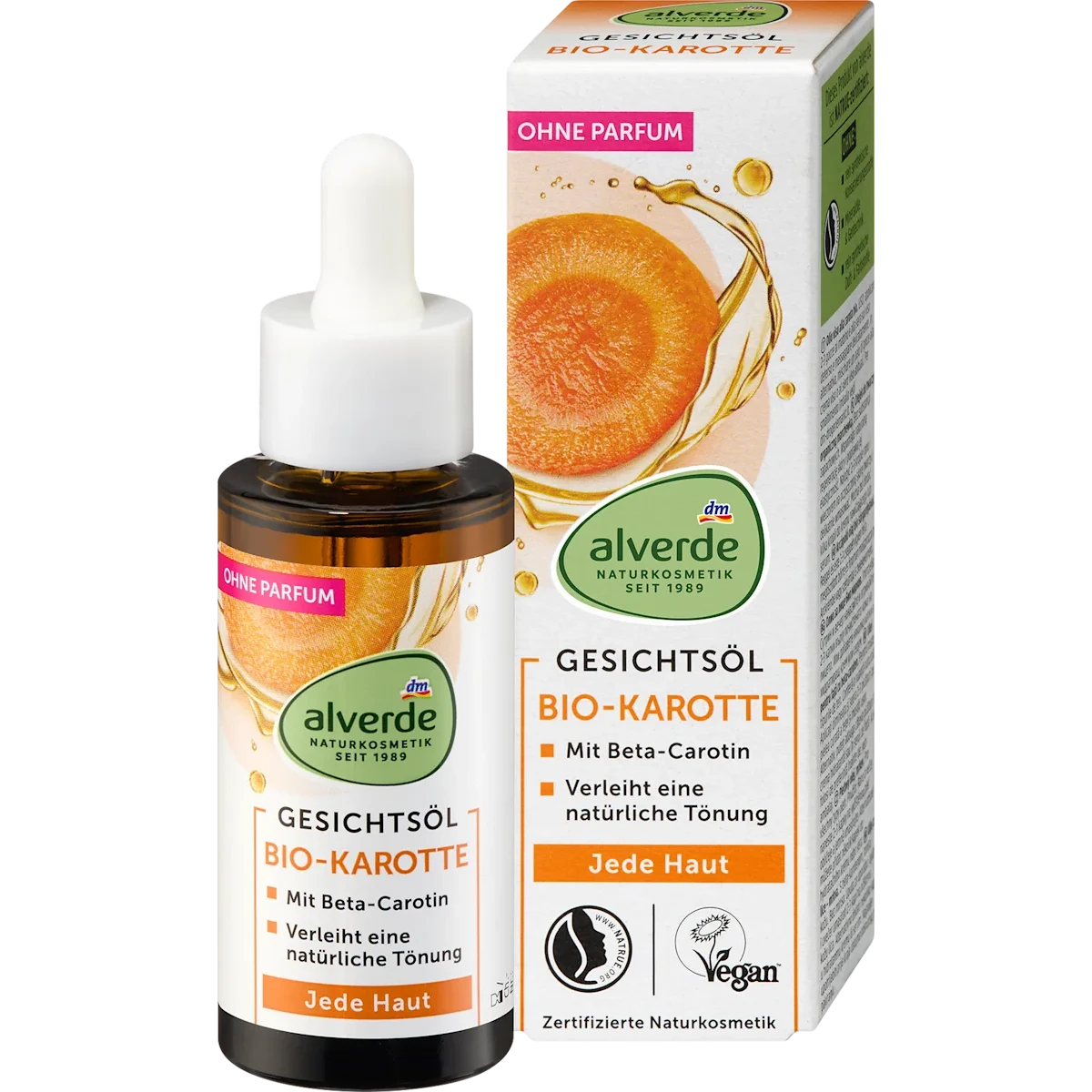 Alverde Organic Carrot Face Oil, 30ml Alverde Organic Carrot Face Oil, 30ml - Front