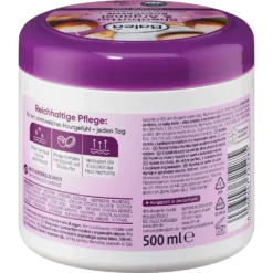 Ingredient list of Balea Body Cream showing Argan Oil and Shea Butter