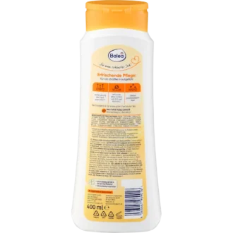 Back of Balea Energy Q10 Firming Body Lotion 400 ml showing ingredients and product information