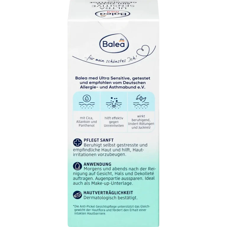 Balea med Ultra Sensitive Anti-Blemish Face Care 50 ml - Back View