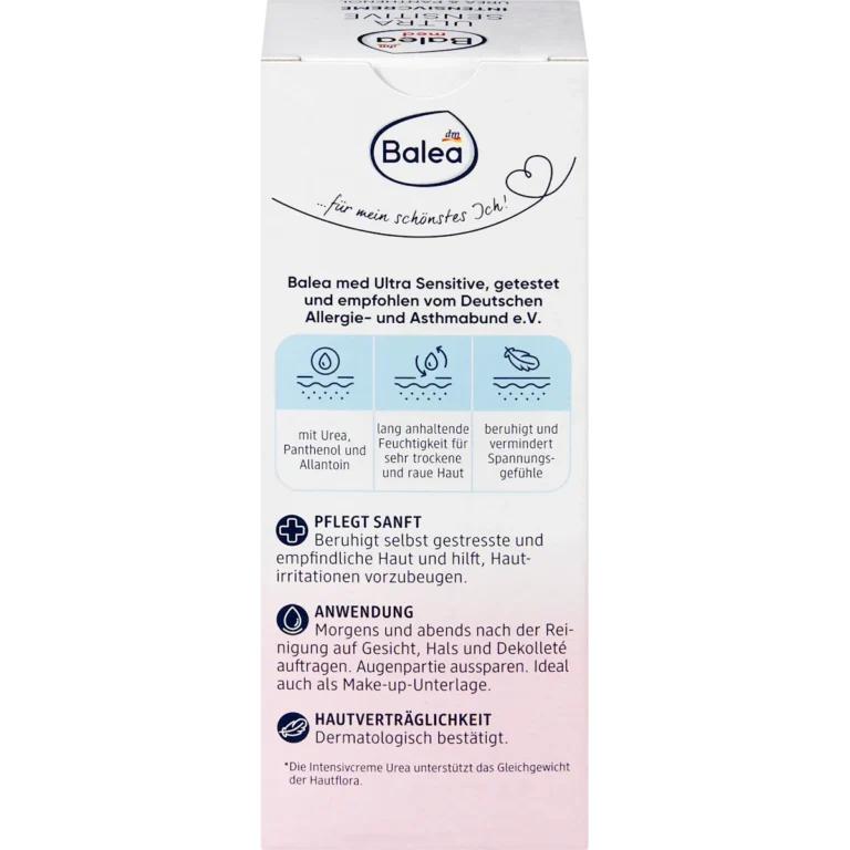 Balea med 7% Urea Intensive Face Cream, 50 ml Balea med 7% Urea Intensive Face Cream, 50 ml - Back