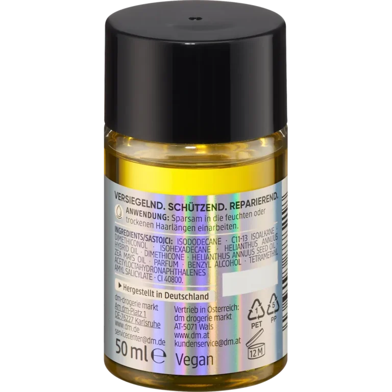 Balea Professional Plex Care Hair Oil, 50 ml Balea Plex Care hair oil ingredients and packaging