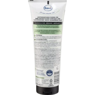 Balea Professional Sensitive Scalp Shampoo back label ingredients and instructions