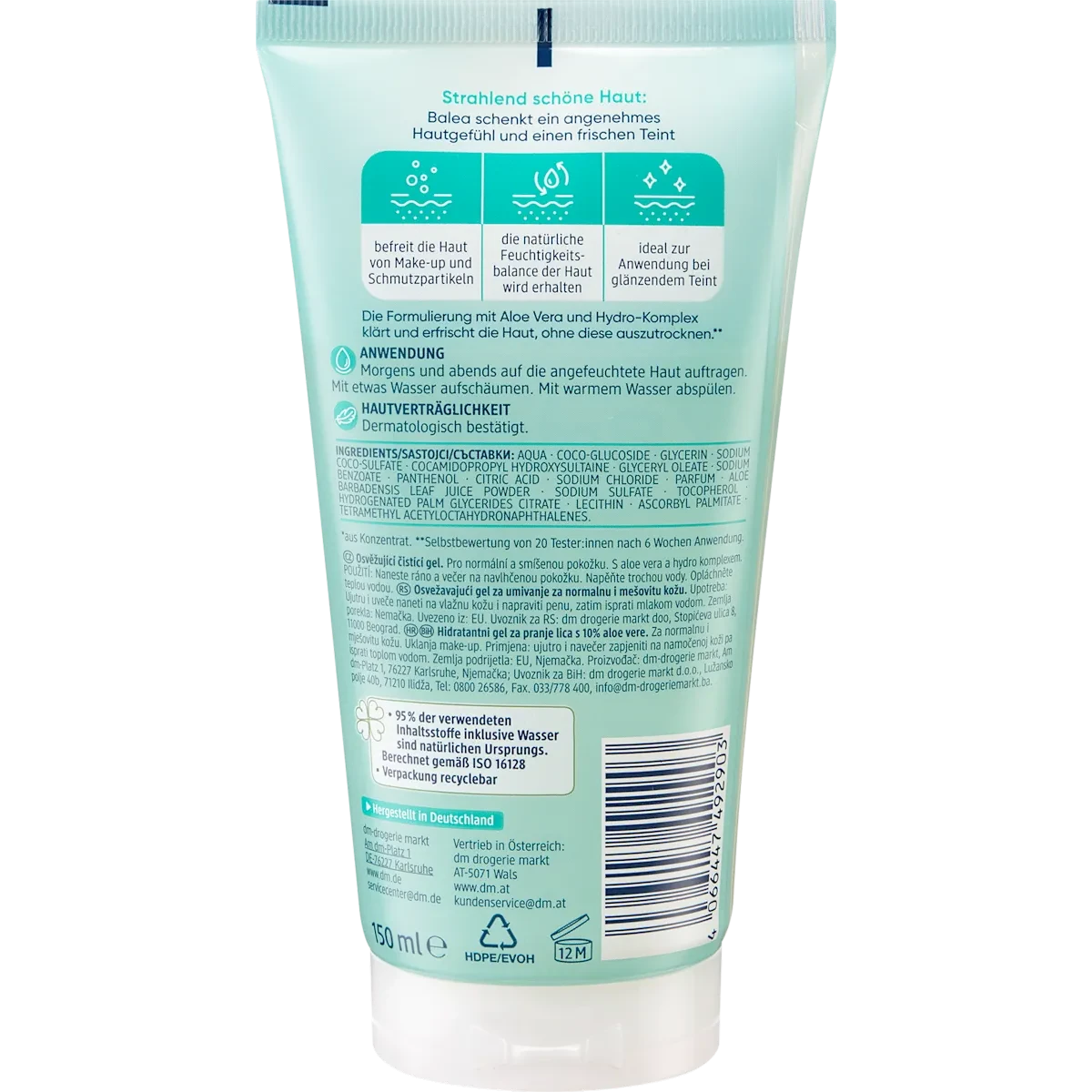 Balea Refreshing Face Wash Gel, 150ml  German Drugstore