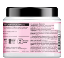 Schwarzkopf Gliss Liquid Silk 4in1 Hair Mask, 400ml Back packaging showing INCI and usage types clearly