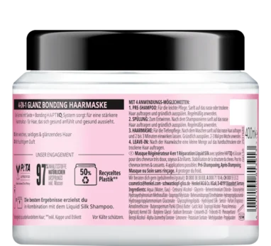 Back packaging showing INCI and usage types clearly