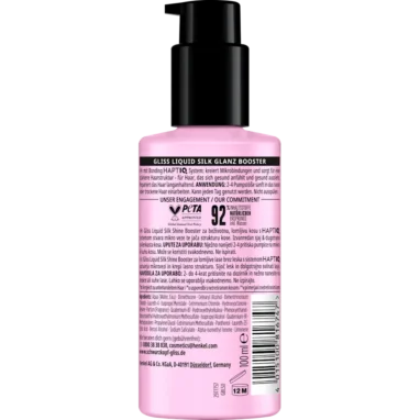 Back of bottle showing full product name, usage instructions, and features