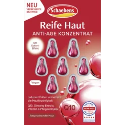 Schaebens Mature Skin Anti-Age Concentrate front packaging with 7 capsules
